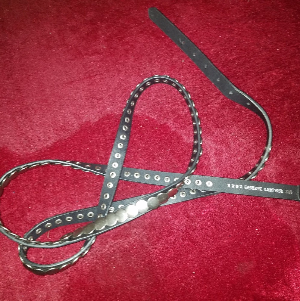 Leather black & silver wrap Brazilian Belt